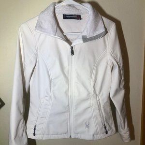 Spyder Women White Zipper Jacket S